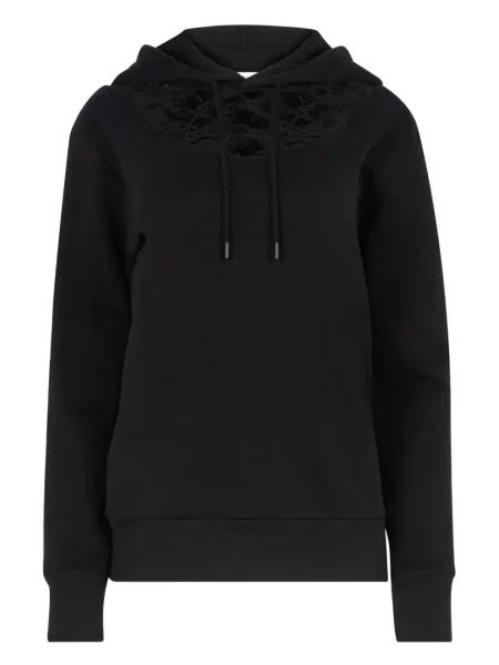 Hanorac cu glugă Nina Ricci din fleece negru