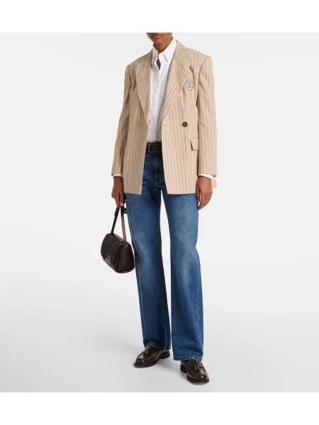 Sacou Brunello Cucinelli de mătase bej