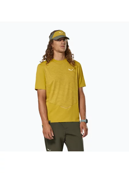 Tricou pentru bărbați Salewa Pedroc Tech Dry olive oil măslin