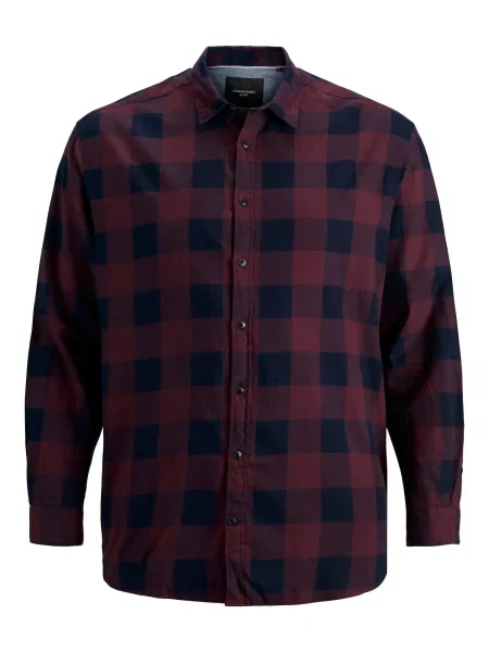 Jack & Jones Plus Srajca Gingham nočno modra / češnjevo rdeča