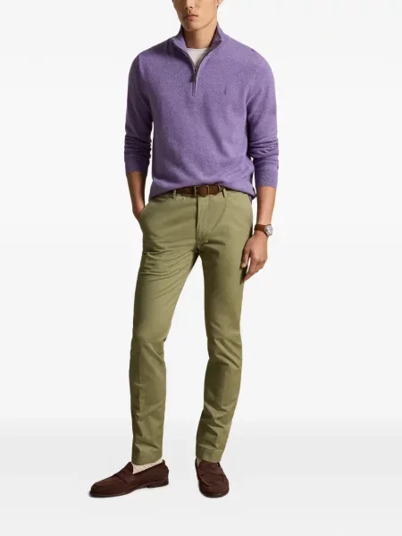 Πλεκτό polo Polo Ralph Lauren με σχέδιο με λαιμόκοψη v πράσινο