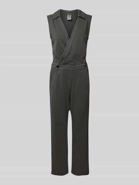 G-Star kombinezon z dekoltem w szpic szary