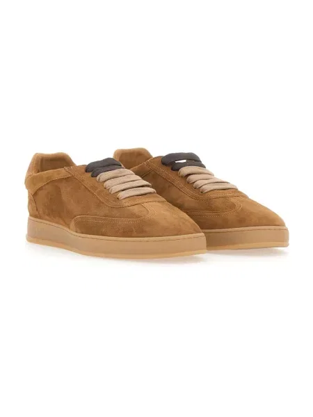 Sneakersy Soldini skórzane brązowe