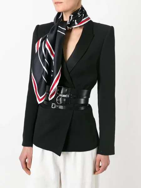 Fular Givenchy cu imagine negru