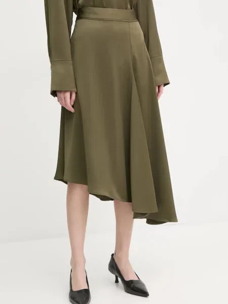 Fustă midi 2ndday până la genunchi verde