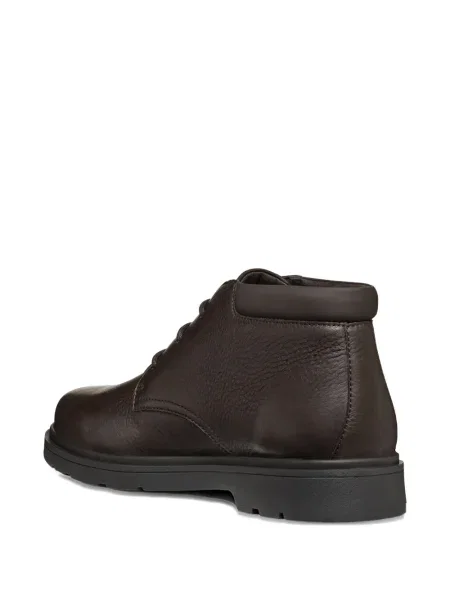 Botine Geox cu șireturi din piele maro