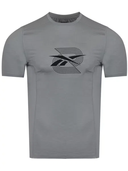 Grafika majica Reebok siva