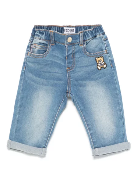Jeansy dziecięce Moschino niebieskie