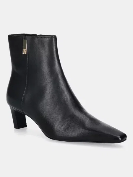 Botine Tommy Hilfiger Th Square Toe Kitten Bootie negru