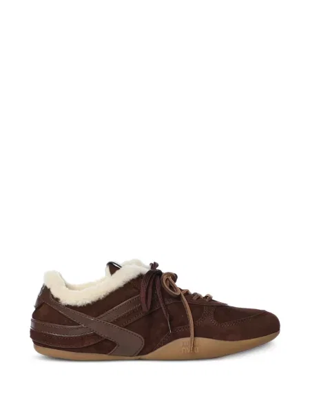 Sneakerși Miu Miu din piele de căprioară maro
