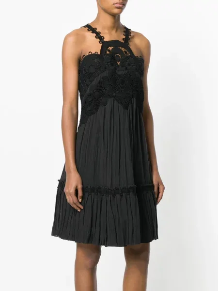 Rochie Chloé cu broderie din dantelă negru
