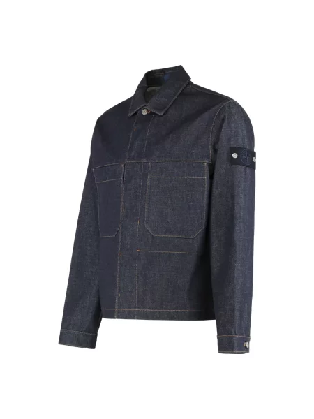 Kurtka jeansowa Stone Island z kamieniami niebieska