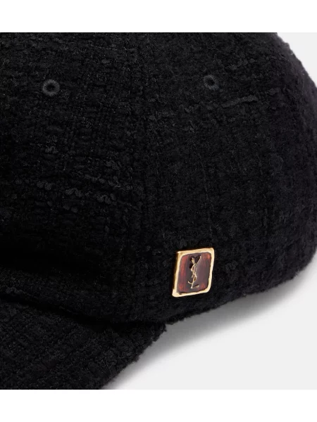 Șapcă Saint Laurent de lână negru