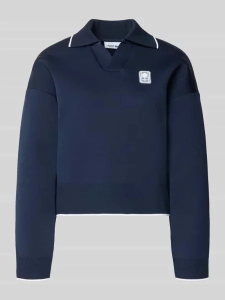 Bluza o kroju regular fit z paskami w kontrastowym kolorze Lacoste Sport granatowa
