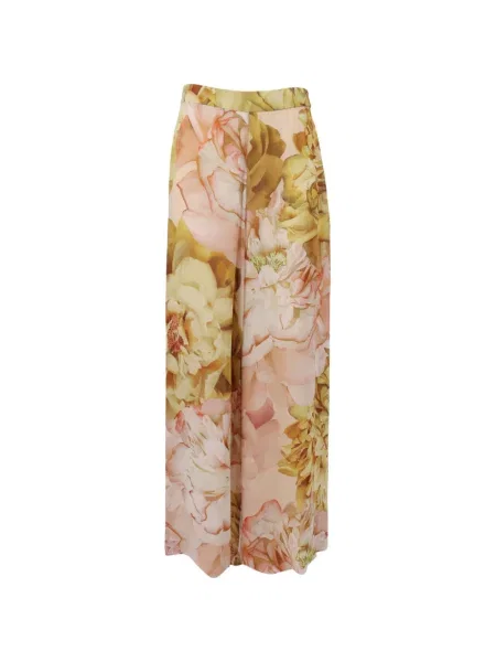 Pantaloni Clips cu model floral cu imagine verde