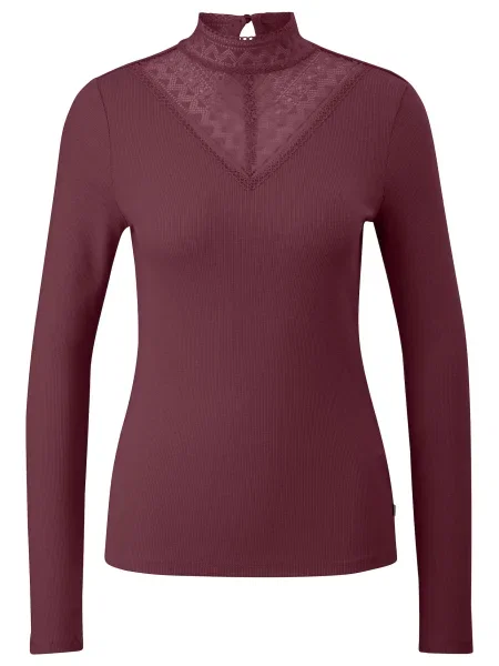 QS Tricou bordeaux roșu