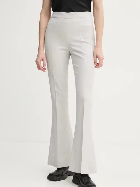 Hlače s primesjo volne Gestuz siva