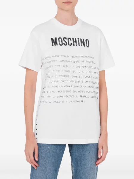 Tricou Moschino cu imagine alb