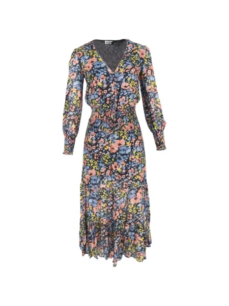 Rochie maxi Rixo cu model floral cu imagine de costum negru