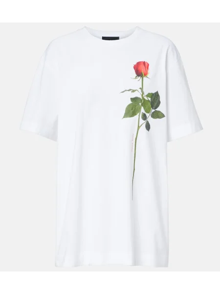 Tricou Simone Rocha cu imagine din jerseu alb