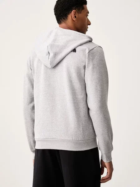 The North Face bluza rozpinana z kapturem z bawełną Box Regular szara