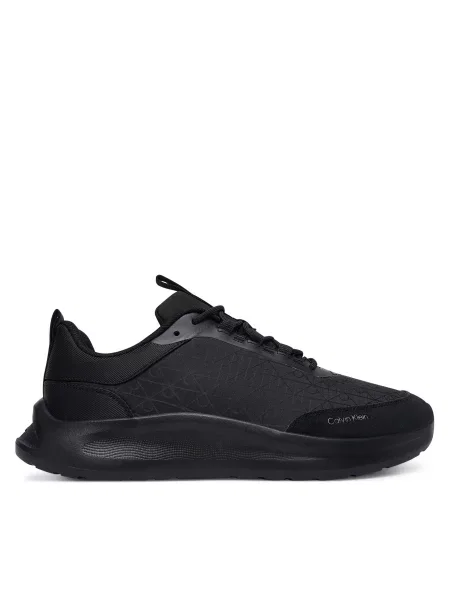 Sneakersy Calvin Klein Light Eva Runn Laceup Aop čierna
