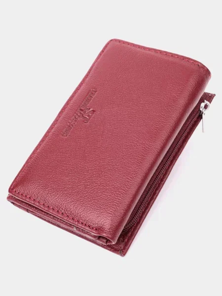 Кожаный кошелек St Leather Accessories бордовый