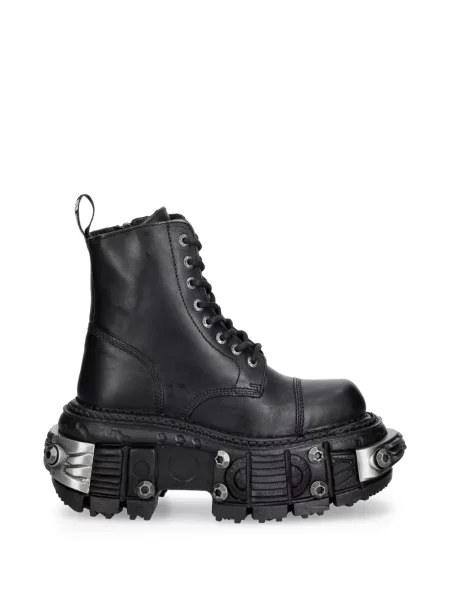 Botine New Rock cu platformă negru