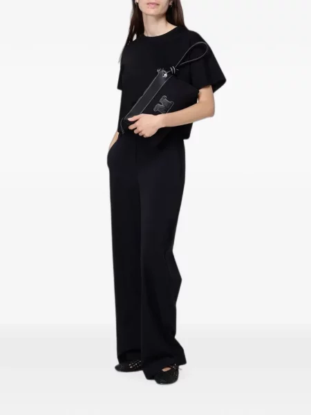 Tricou Max Mara cu broderie negru