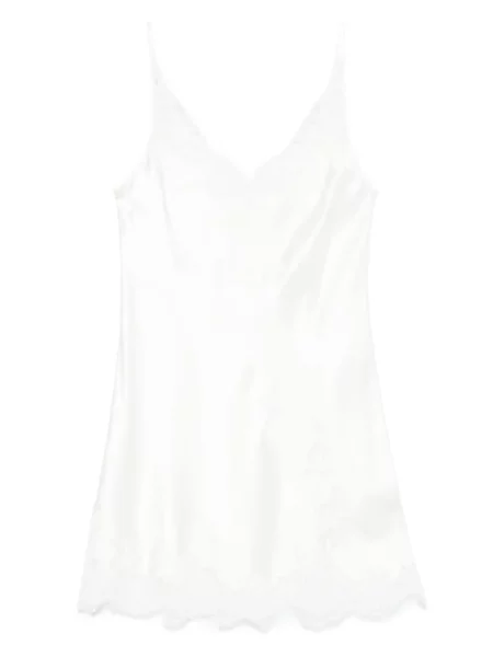 Rochie Carine Gilson din dantelă de costum alb