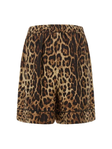 Szorty Dolce And Gabbana z nadrukiem zwierzęcym brązowe