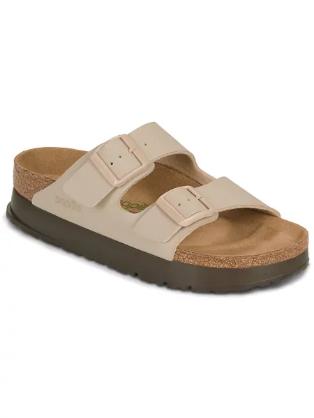 Natikači Birkenstock s platformo bež