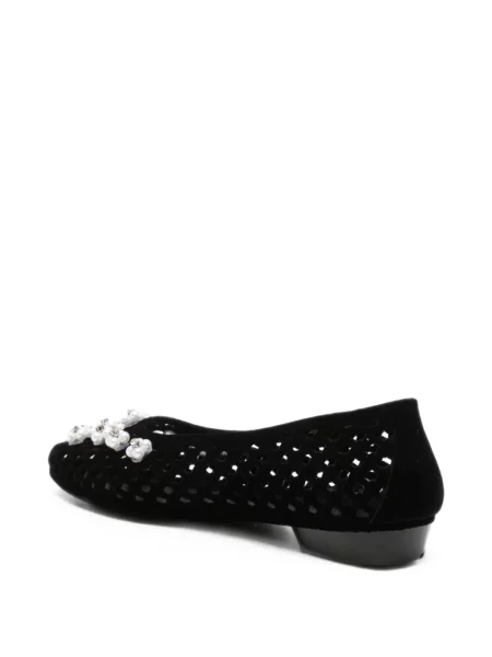 Balerini Heavenly Jelly cu model floral negru