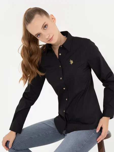 Повседневная рубашка U.s. Polo черная