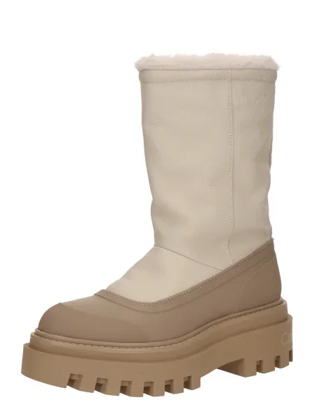 Čizme za snijeg Calvin Klein Jeans Flatform Chelsea Boot Padded Bež smeđa