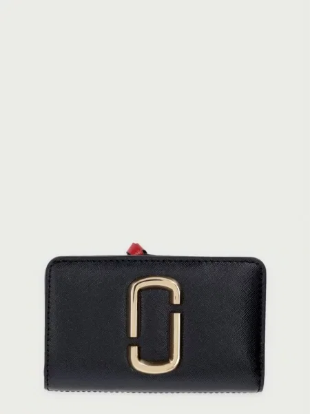 MARC JACOBS portofel pentru femei din piele THE COMPACT WALLET negru