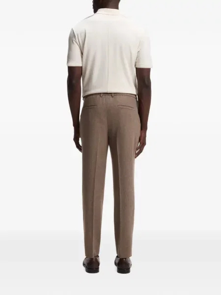 Pantaloni Boss conici cu cordon maro