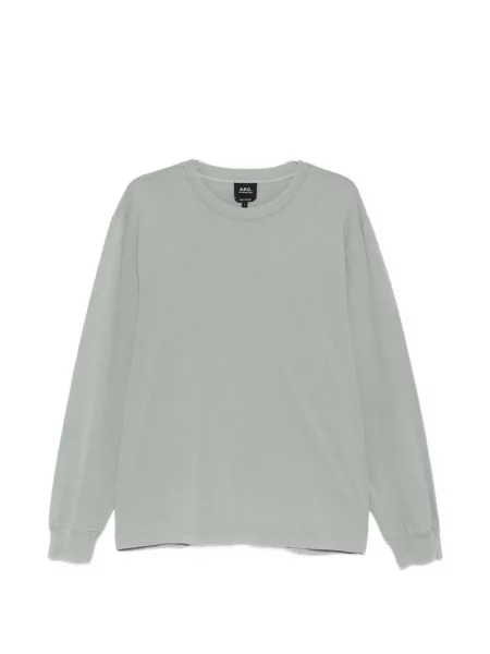 Lung tricou A.p.c. cu imagine verde