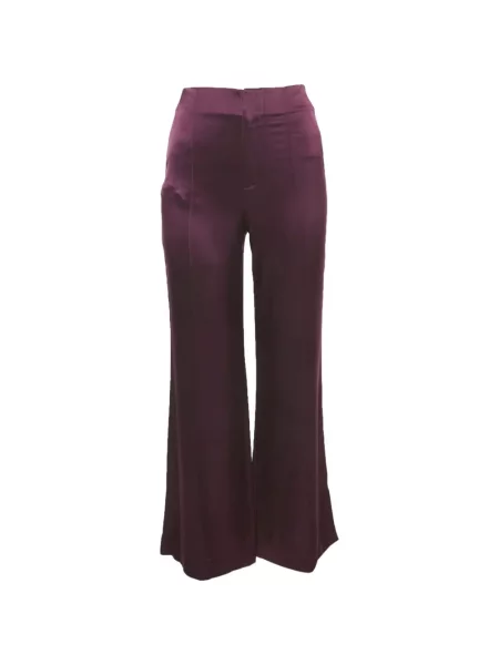 Pantaloni Alice + Olivia din satin violet