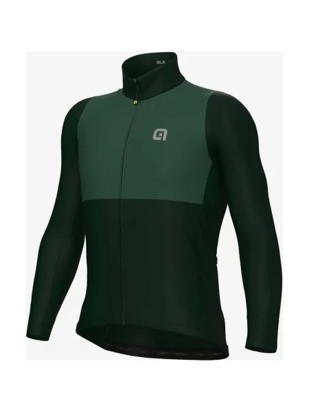 Koszulka rowerowa Alé Off Road Gravel Dual z długim rękawem w głębokim zielonym S zielona