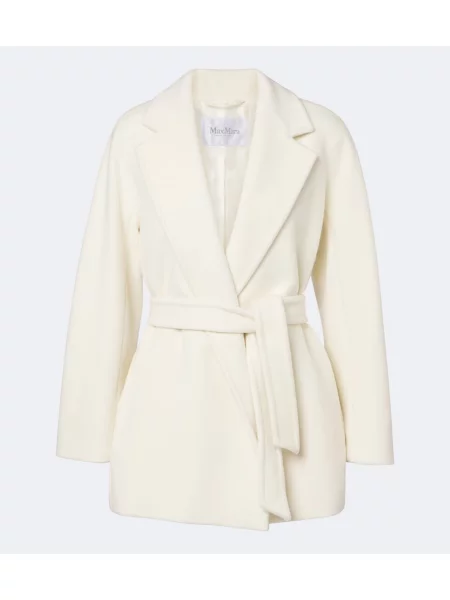 Palton Max Mara de lână plic alb