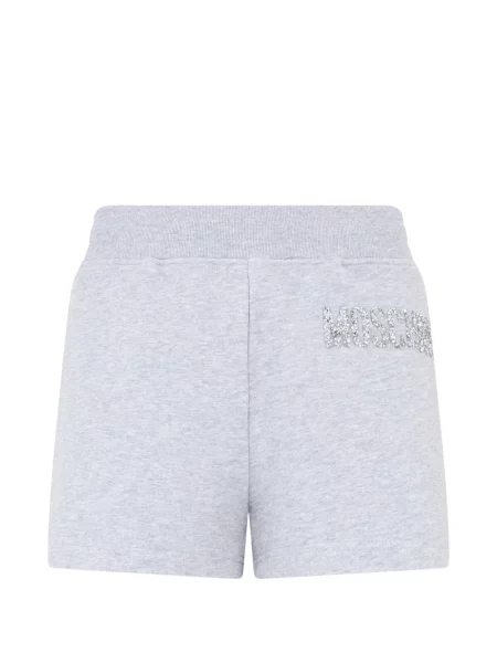 Pantaloni scurți Moschino cu autograf gri