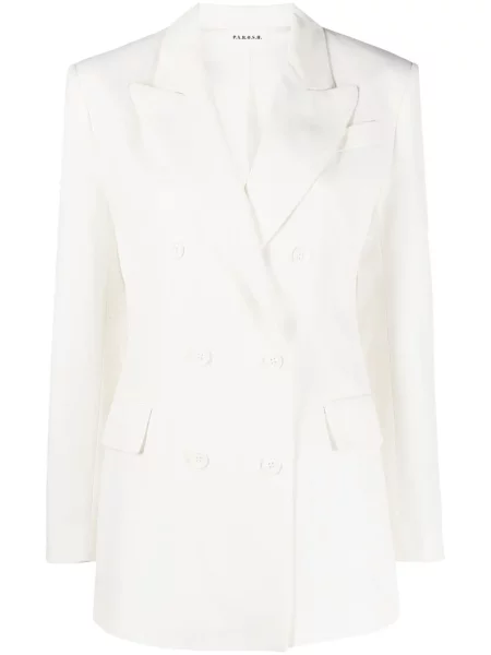 Sacou P.a.r.o.s.h. cu două rânduri de nasturi alb