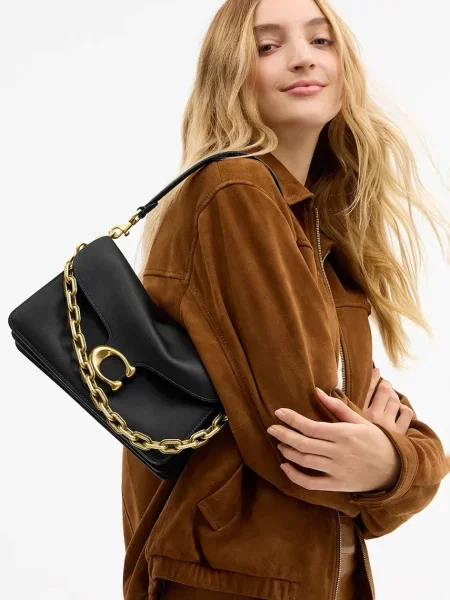 Coach чанта crossbody дамска от кожа TABBY черно