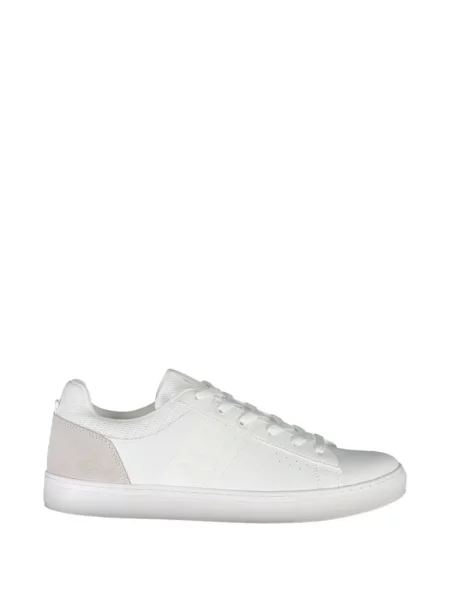 Sneakerși Napapijri din piele de căprioară alb