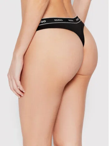 Hugo Bodywear Tanga 3 darab | stretch fekete