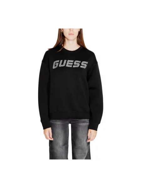 Bluza Guess z nadrukiem czarna