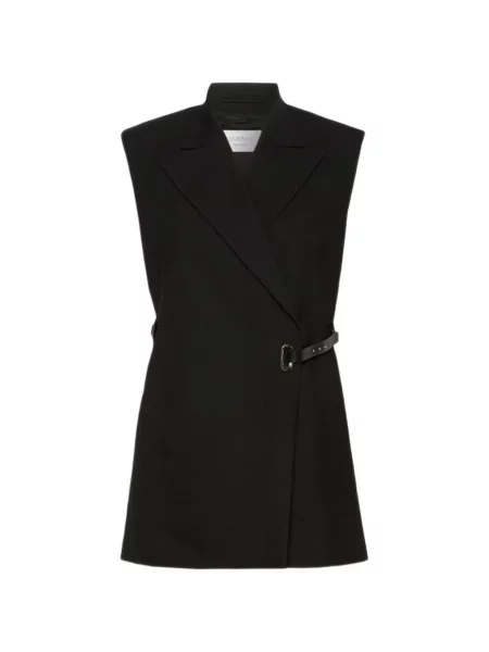 Cu centură sacou Sportmax fără mâneci negru