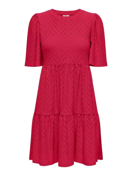 JDY Obleka JDYCARLA CATHINKA temno rdeča