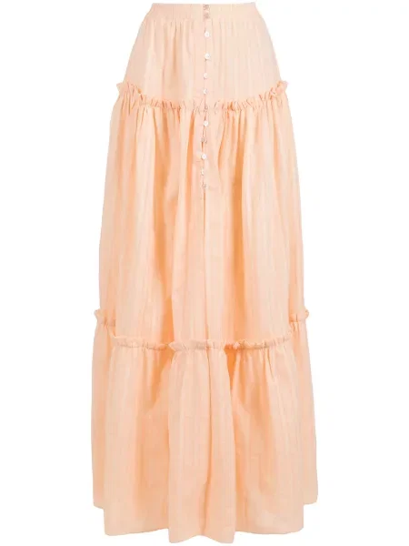 Warstwowa maksi spódnica maxi Olympiah pomarańczowa